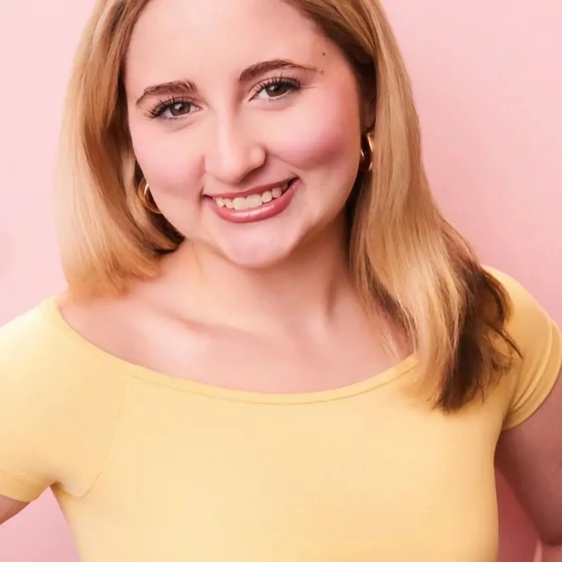 Headshot on pink